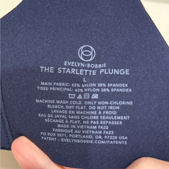 NWOT Gorgeous Deep Navy Purple Evelyn & Bobbie Starlette Plunge Bra Size L - Picture 2 of 5